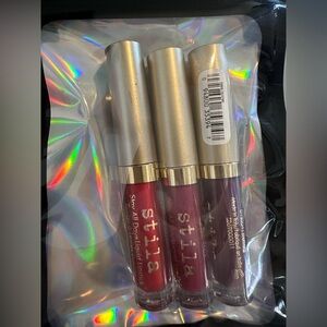 New: Lot of 3 Stila Liquid Lipstick Trio in Chianti, Aria, & Beso Shimmer!